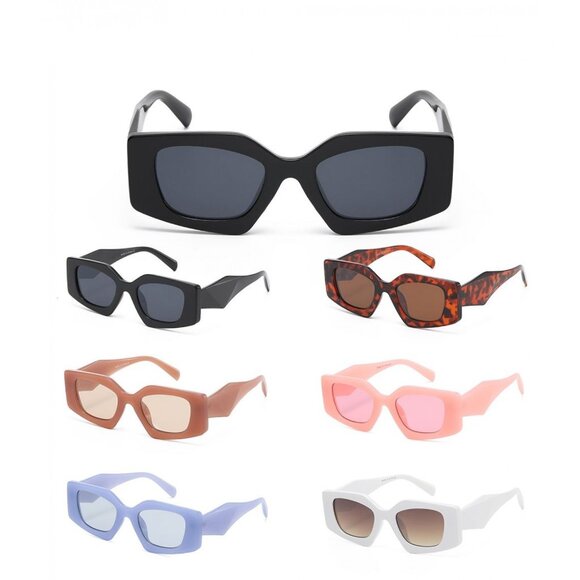 Women Sunglasses Pink Frame Fashion Designer Party Square Model Lentes Gafas New - Picture 2 of 2